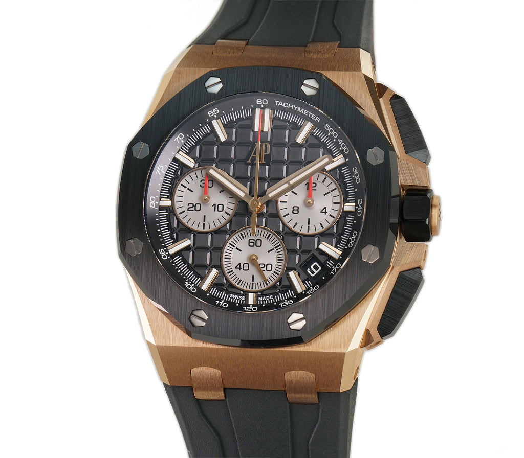 AP Royal Oak Offshore Chrono 43mm Rose Gold Ceramic Bezel 26420RO