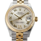 31mm Steel And 18k Yellow Gold Silver Roman Diamond Dial Jubilee Bracelet