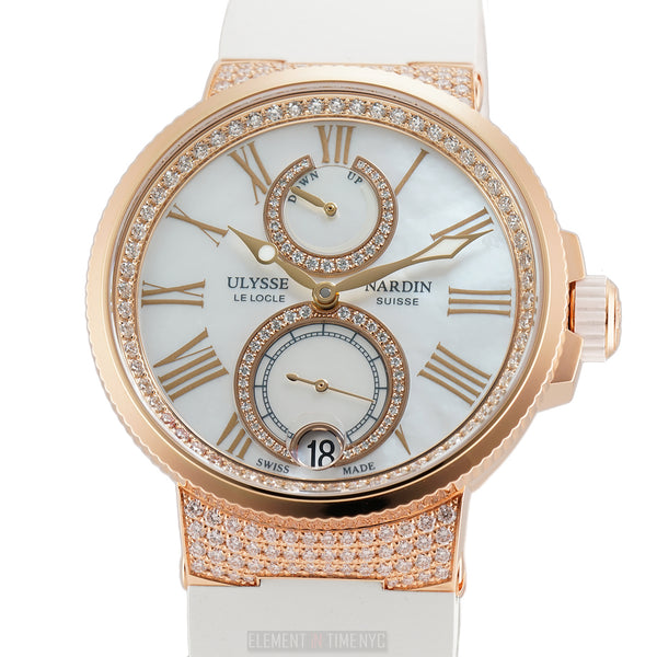 Ulysse Nardin Marine Lady 39mm 18k Rose Gold With Diamonds 1182