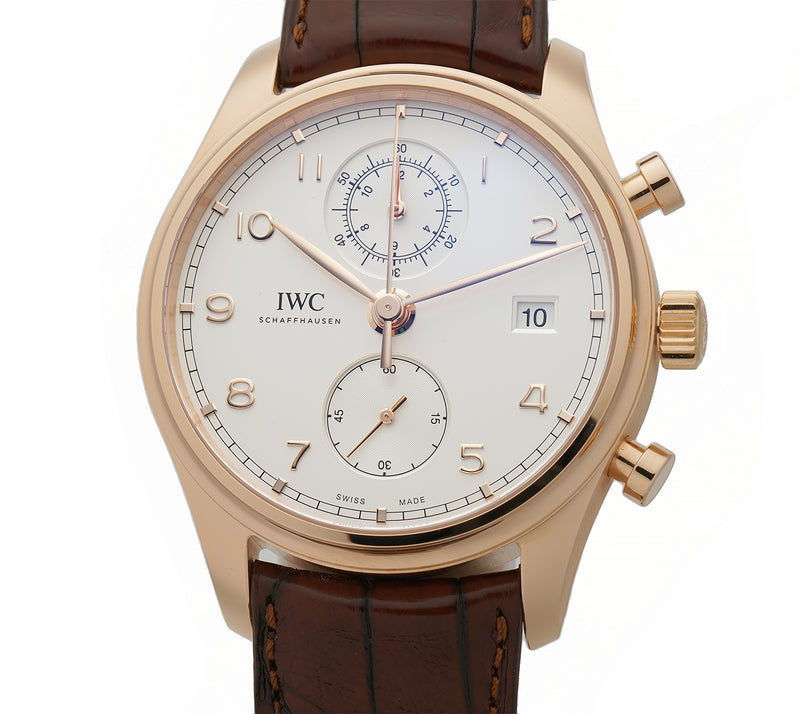 Portugieser Chronograph Classic 18k Rose Gold 42mm Silver Dial