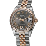 31mm Steel And 18k Everose Gold Slate Roman Diamond Dial Jubilee Bracelet