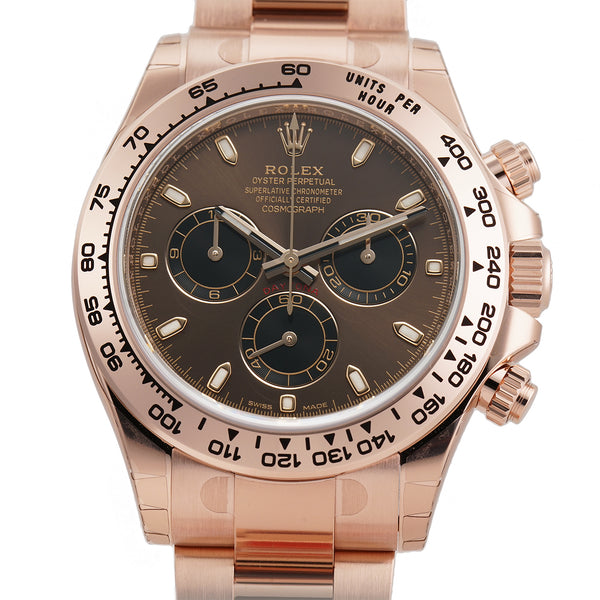 Rolex Daytona 18k Everose Gold Chocolate Brown Dial 116505