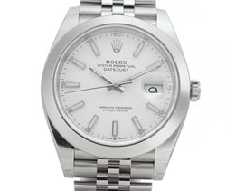 41mm Steel White Index Dial Jubilee Bracelet