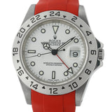 40mm White Dial On Rubber B & Steel Bracelet Included