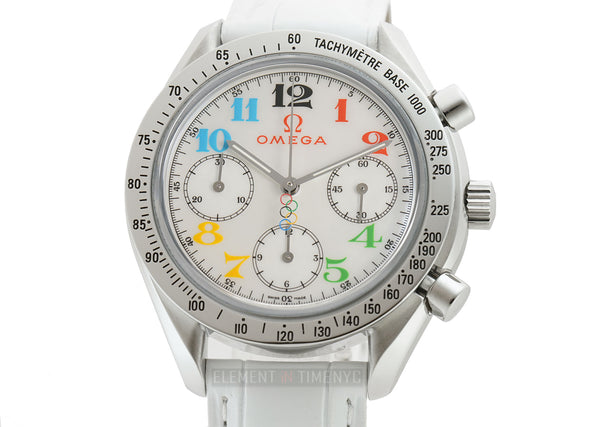 Olympic Lady Chronograph Steel 36mm Mother of Pearl Rainbow Dial 2006