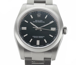 Stainless Steel No-Date Black Dial 36mm