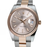 41mm Steel & Everose Gold Fluted Bezel Sundust Index Dial Oyster