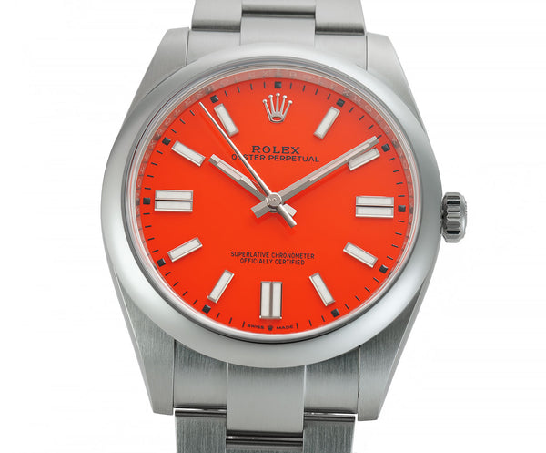 No-Date 41mm Coral Red Dial