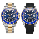 41mm Steel and Yellow Gold Ceramic Bezel Blue Dial RubberB Included