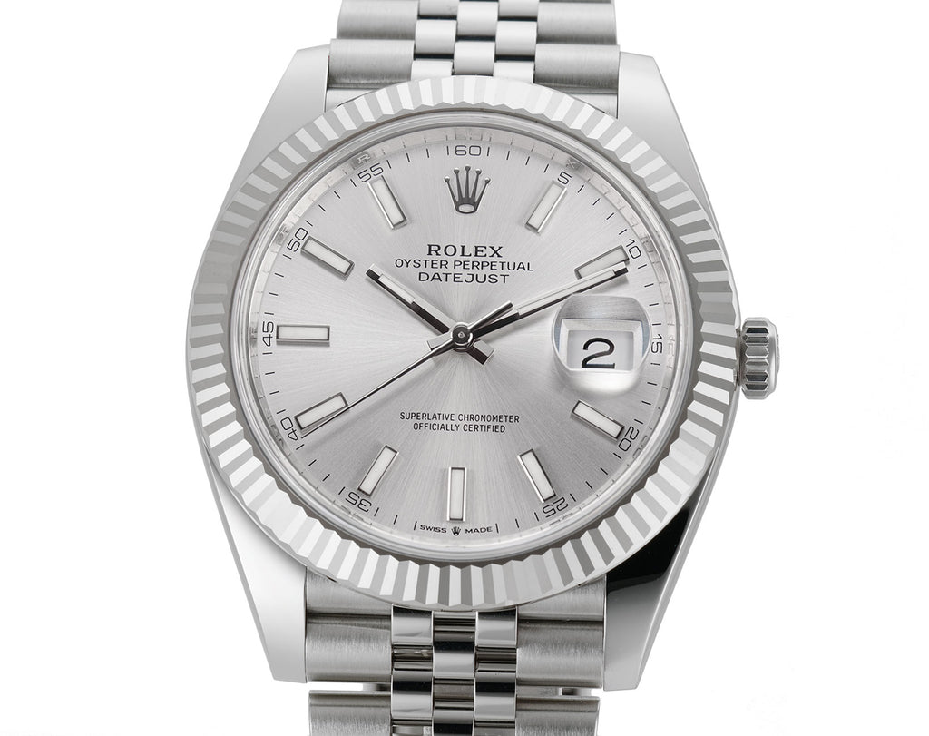 Rolex datejust clearance 41 silver dial