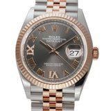 36mm Steel & Everose Gold Slate Roman Diamond VI & IX Dial Jubilee Bracelet