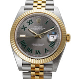 41mm Steel & Yellow Gold Slate Roman Dial Jubilee Bracelet