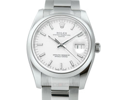 34mm Date White Dial