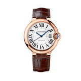 36mm 18k Rose Gold Automatic On Brown Strap