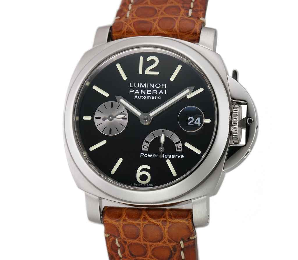 Panerai 40mm Luminor Power Reserve Steel Black Dial PAM00125