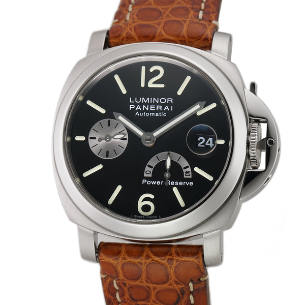 Panerai 40mm Luminor Power Reserve Steel Black Dial PAM00125