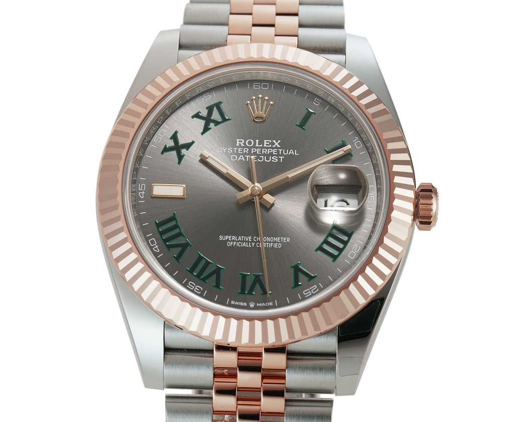 Rolex wimbledon datejust on sale 41