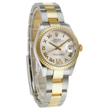 31mm Steel And 18k Yellow Gold Silver Roman Diamond VI Dial Oyster Bracelet