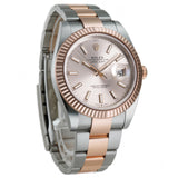 41mm Steel & Everose Gold Fluted Bezel Sundust Index Dial Oyster