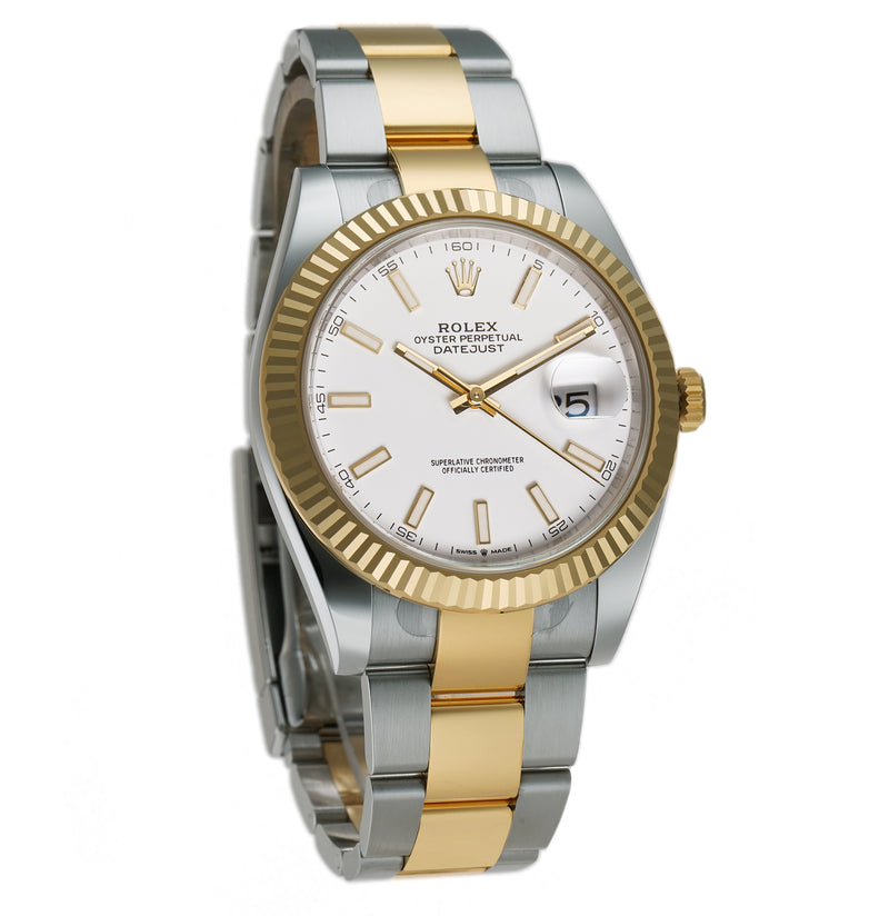 41mm Steel & Yellow Gold White Index Dial Oyster Bracelet