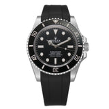 41mm No-Date Ceramic Bezel Black Dial RubberB Included
