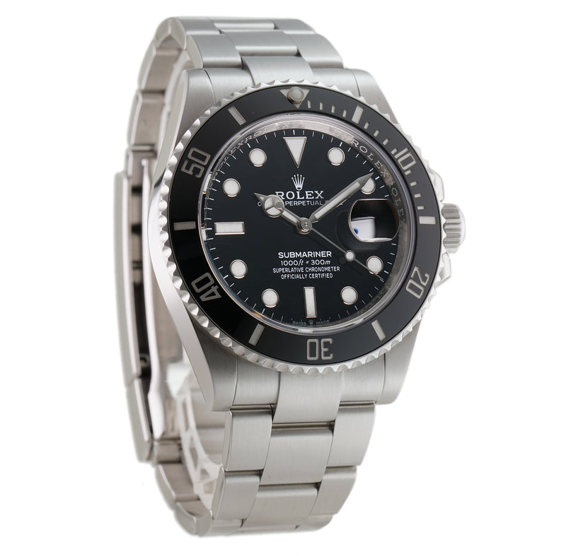 41mm Date Stainless Steel Black Dial
