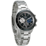 41mm Sport Chronograph Ceramic Bezel Steel Black Dial