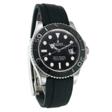 42mm 18k White Gold Ceramic Bezel On Oysterflex