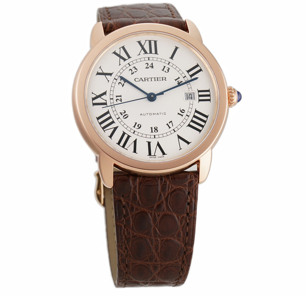 Extra Large 42mm 18k Rose Gold Silver Dial Automatic