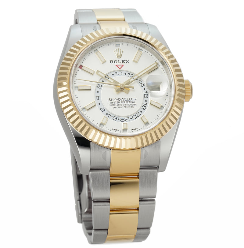 Steel & 18k Yellow Gold 42mm White Index Dial