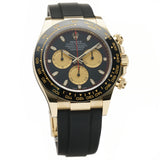 40mm 18k Yellow Gold Ceramic Bezel Paul Newman Dial Oysterflex