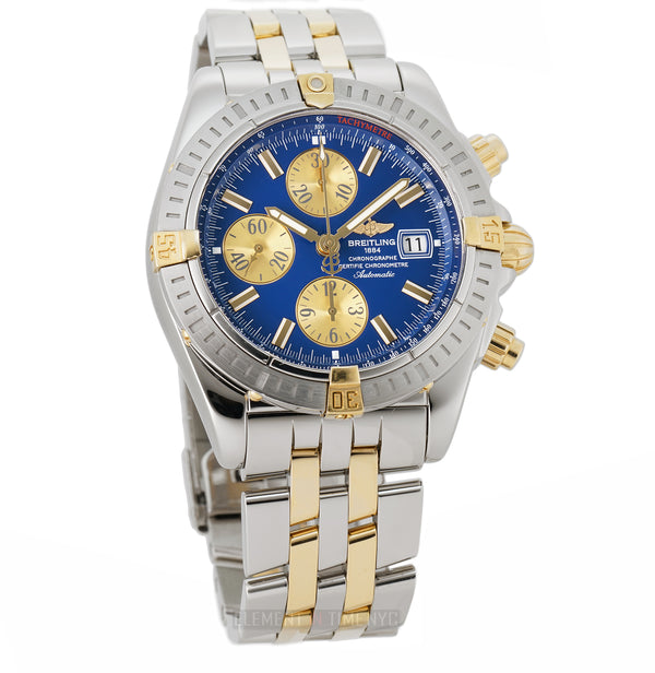 Evolution Steel & 18k Yellow Gold Blue/Champagne Dial 44mm