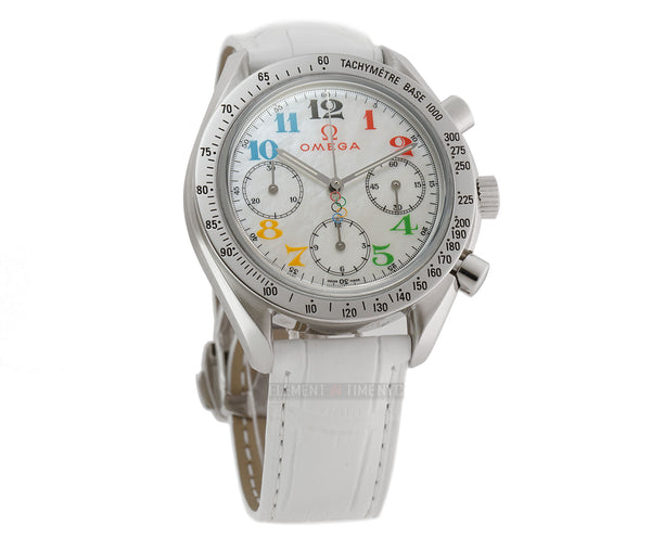 Olympic Lady Chronograph Steel 36mm Mother of Pearl Rainbow Dial 2006