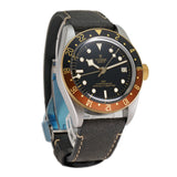 GMT S&G Rootbeer Steel and Yellow Gold 41mm Black Dial on Leather