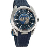43mm Aqua Terra 150m Co-Axial Master Chronometer GMT Worldtimer Blue Dial