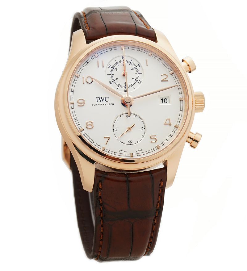 Portugieser Chronograph Classic 18k Rose Gold 42mm Silver Dial