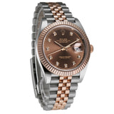 41mm Steel & Everose Gold Chocolate Diamond Dial Jubilee Bracelet