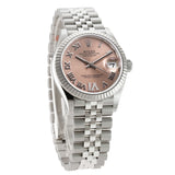 31mm Steel Pink Roman Diamond VI Dial Fluted Bezel Jubilee Bracelet