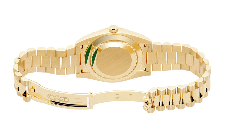 40mm 18k Yellow Gold President Champagne Index Dial