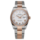36mm Steel & Everose Gold White Roman Dial Oyster Bracelet