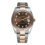 41mm Steel & Everose Gold Chocolate Diamond Dial Oyster Bracelet