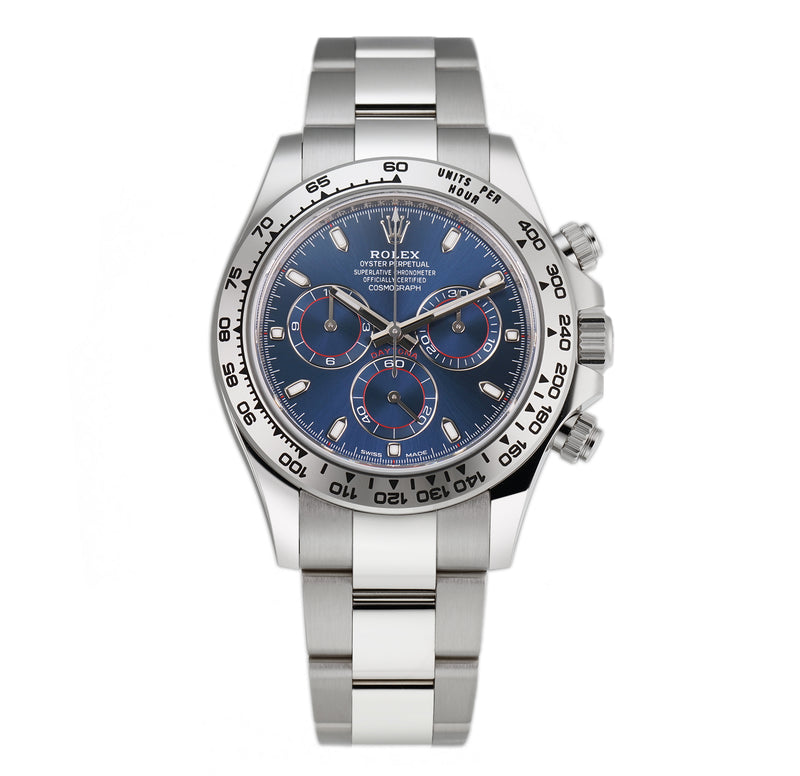 40mm 18k White Gold Blue Dial