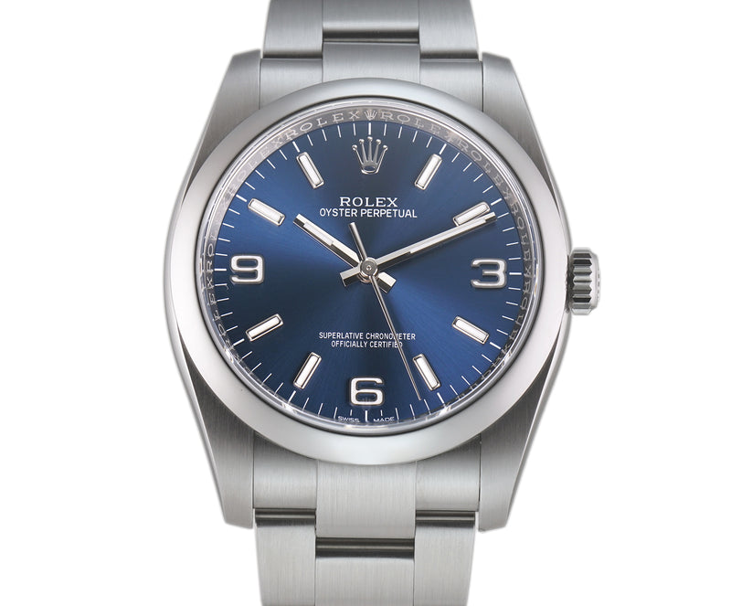 36mm Stainless Steel No-Date Blue 3,6,9 Dial 2019