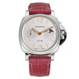 38mm Due Luna Moonphase White Sandwich Dial