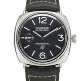 45mm Black Seal Logo Steel Black Dial