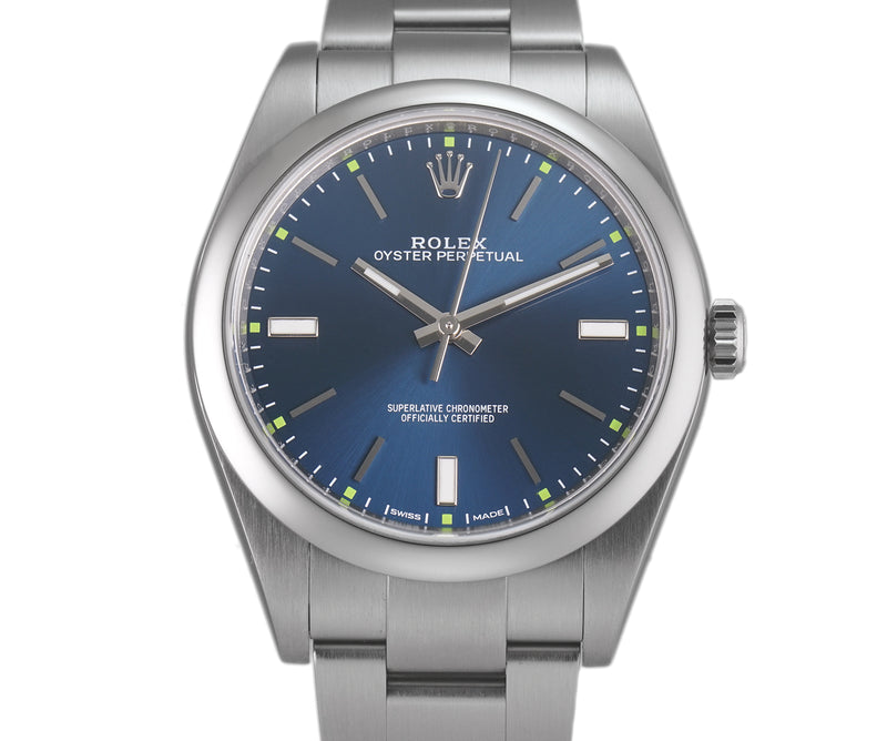 39mm No-Date Steel Blue Dial With Card 2018