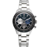 41mm Sport Chronograph Ceramic Bezel Steel Black Dial