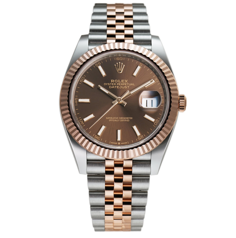 Rolex datejust 41 outlet everose chocolate