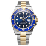 41mm Steel and Yellow Gold Ceramic Bezel Blue Dial RubberB Included
