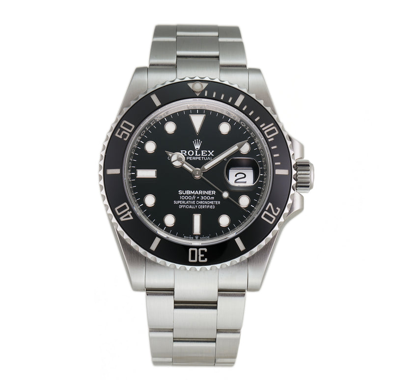 41mm Date Stainless Steel Black Dial